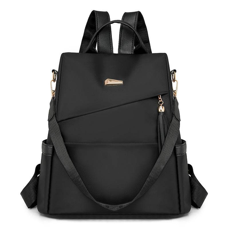 Urban Simple Women's Backpack - Waterproof Tassel Design for Stylish Functionality - Buy Center