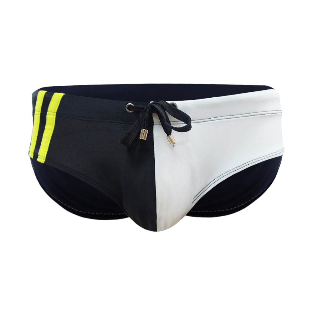 Stylish Men's Color Matching Swim Briefs - Premium Nylon, Modern Fit - Buy Center