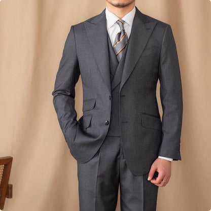 Trendy Three-Piece Business Suit - Premium Wool, Perfect for Any Occasion - Buy Center