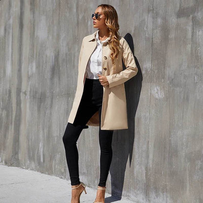 Buycenter Women's Small British Style Trench Coat - Casual and Fashionable - Buy Center