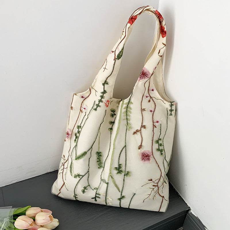 Buycenter Embroidered Canvas Bag - Stylish Holiday Schoolbag - Buy Center