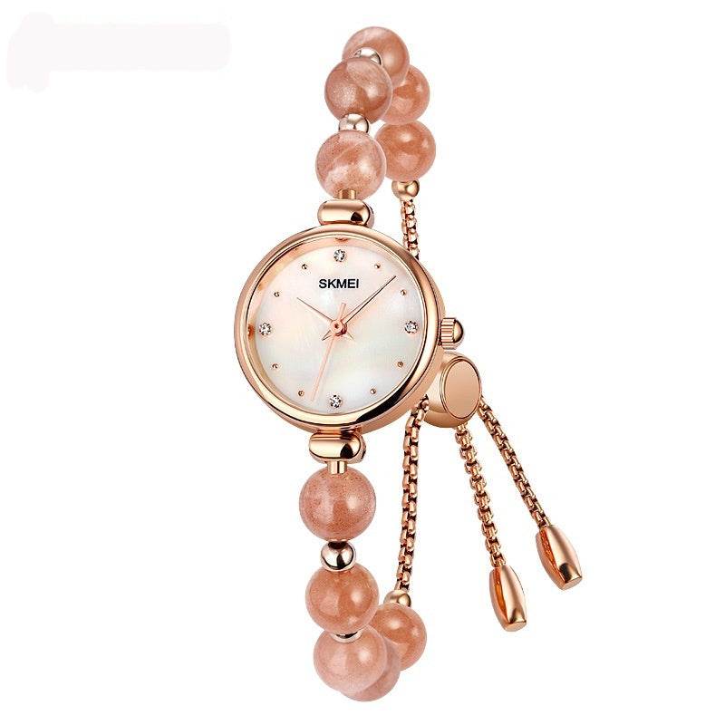 Buy Center Elegant Women's Quartz Watch - Pearl Strap & All-match Design - Buy Center