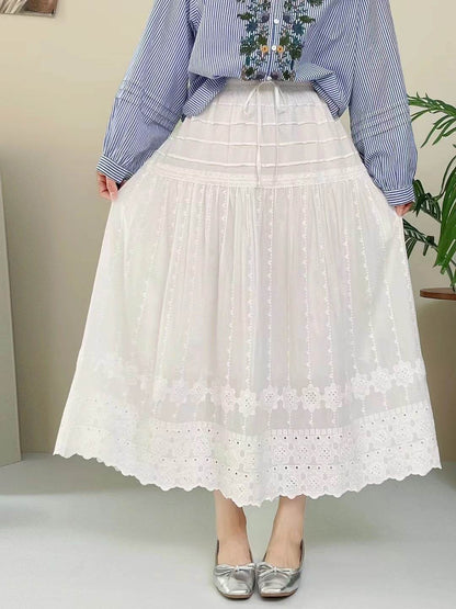 French A-Line Cotton Skirt - High Waist Slimming Design for 2025 - Buy Center