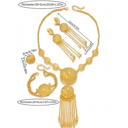 Fashionable Butterfly Wedding Jewelry Set - Necklace, Earrings, Bracelet - Buy Center