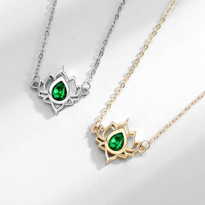 Buy Center Vintage Lotus Necklace for Women - Hollowed-out Copper Design - Buy Center