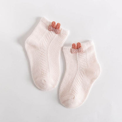 Cute Breathable Mesh Baby Socks - Thin Cotton, Striped & Cartoon Designs - Buy Center