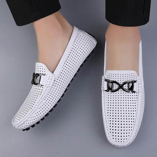 Men's Soft Leather Sandals - Breathable Flat Heel Casual Shoes 2025 - Buy Center