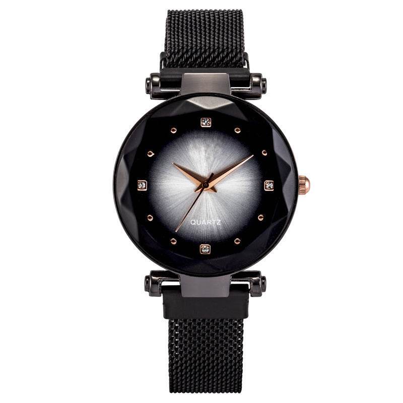 Women's Starry Quartz Watch - Sleek 8mm Lazy Magnet Strap, Stylish Design - Buy Center