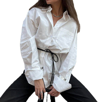 Buycenter Women's White Commuter Cardigan - Stylish Long Sleeve Top - Buy Center