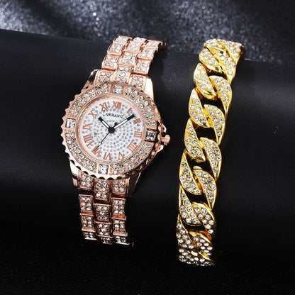 Exquisite Women's Diamond Watch - Elegant Waterproof Bracelet Fashion Accessory - Buy Center