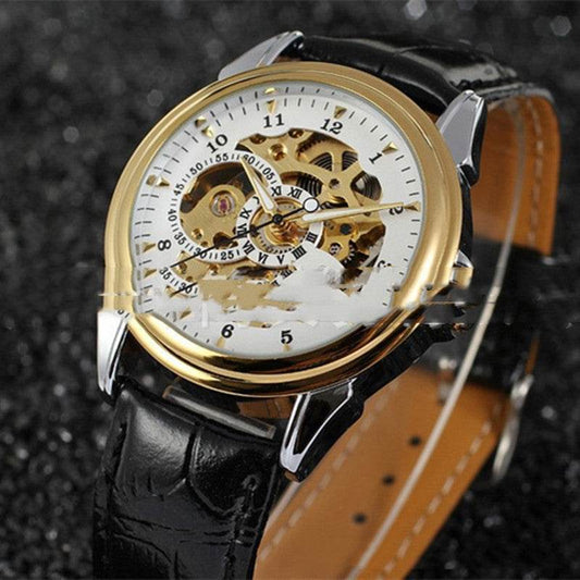 Men's Full Hollow Automatic Mechanical Watch - Stylish Stainless Steel Design - Buy Center