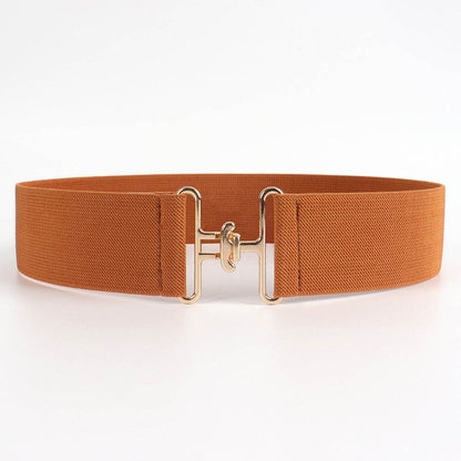 Women's Elastic Belt with Simple Buckle - Stylish & Adjustable for Any Outfit - Buy Center