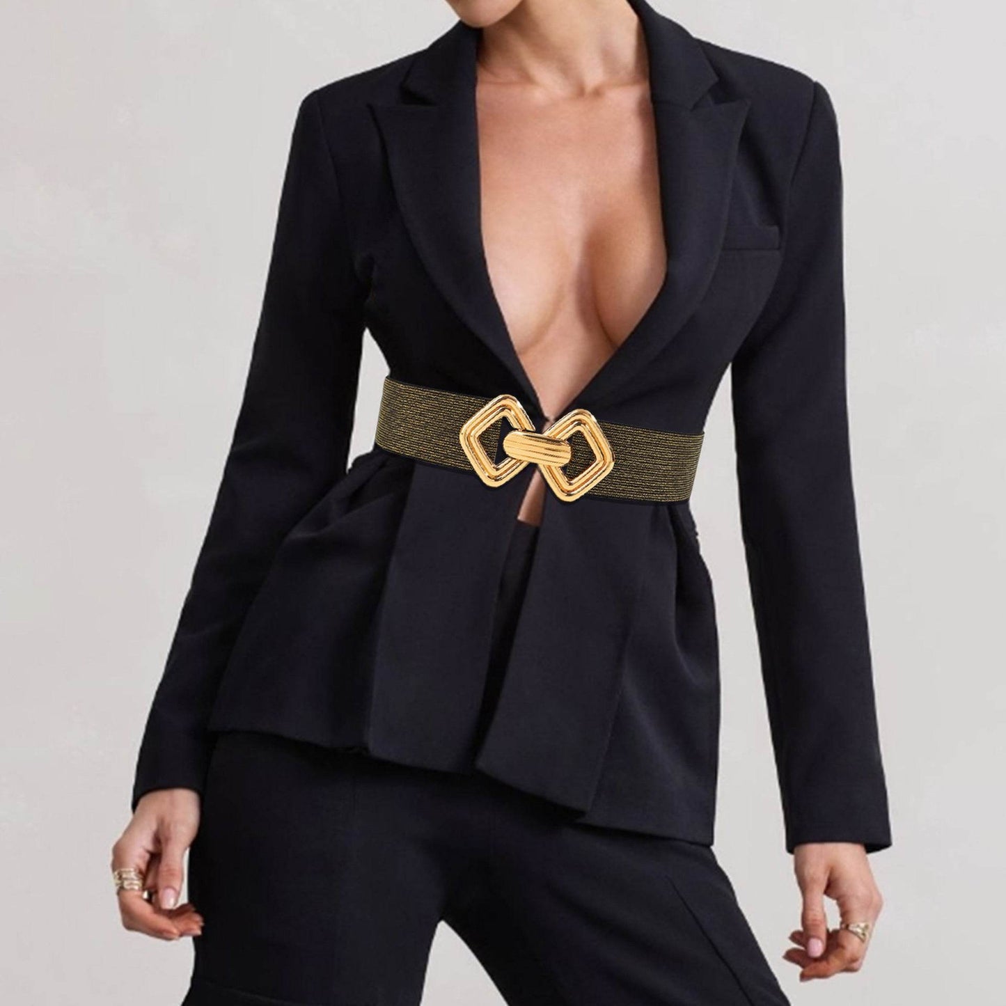 Women's Elastic Waistband Wide Belt - Stylish Premium Cummerbund 2025 - Buy Center