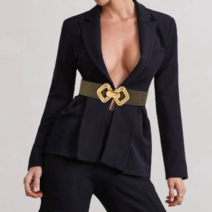 Women's Elastic Waistband Wide Belt - Stylish Premium Cummerbund 2025 - Buy Center