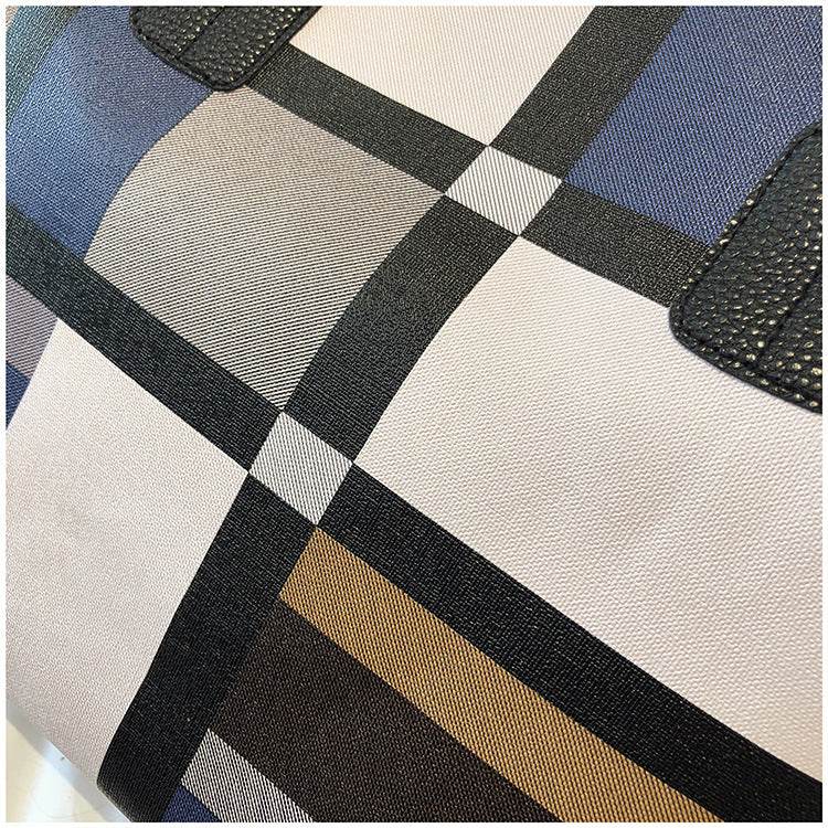 Buycenter Large Capacity Plaid Shopping Bag - Soft PU Evening Bag - Buy Center