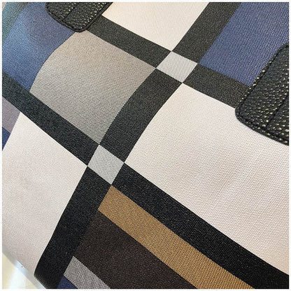 Buycenter Large Capacity Plaid Shopping Bag - Soft PU Evening Bag - Buy Center