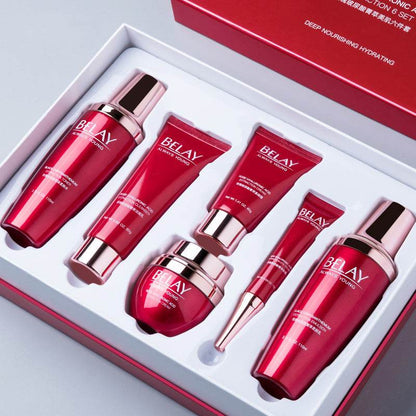 6-Piece Pomegranate Moisturizing Makeup Set - Ultimate Facial Care Kit - Buy Center