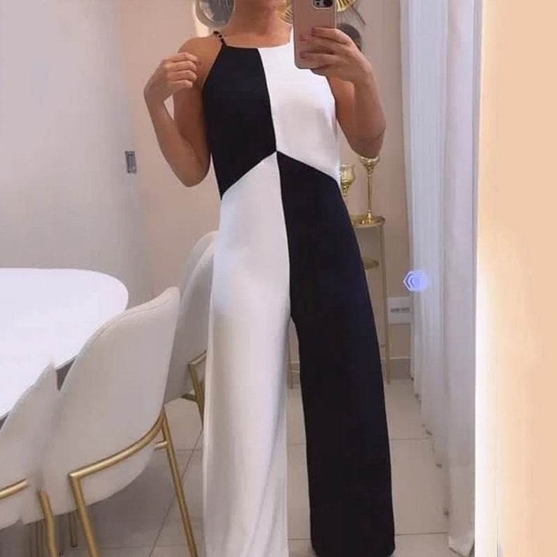 Buycenter Casual Loose Color Block Jumpsuit - Trendy Fashion Piece - Buy Center
