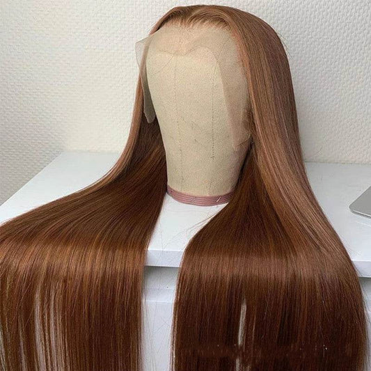 Brown Human Hair Wig - 13x6 Headgear, 150% Density Fashion Style - Buy Center