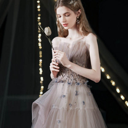 Buycenter Slim Smoke Purple Engagement Dress - Perfect for Annual Meetings - Buy Center