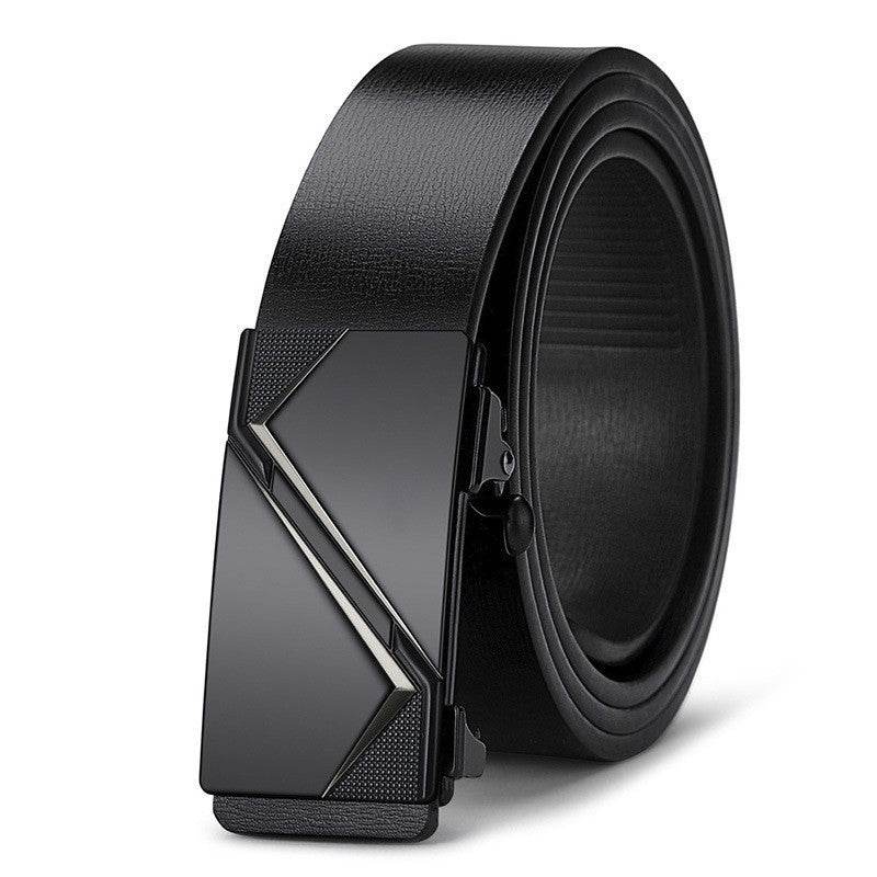 Men's Automatic Buckle Belt - Trendy Two-Layer Cowhide for Casual Style - Buy Center