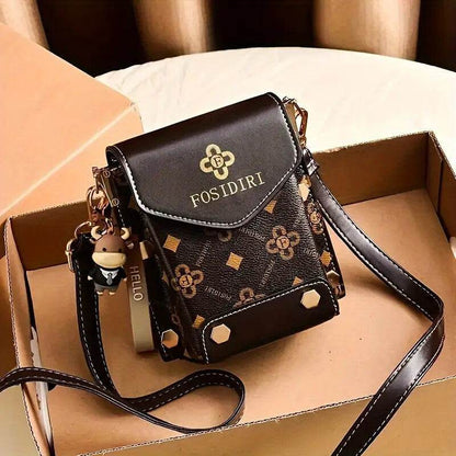 Buycenter Small Crossbody Phone Bag - Travel Cellphone Wallet in Coffee - Buy Center