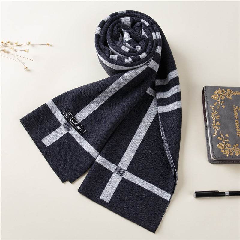 Trendy Warm Knitted Bib Scarf - Premium Wool for Stylish Winter Comfort - Buy Center