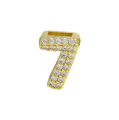 18K Zircon Brass Year Pendant Charm 2025 - DIY Jewelry Craft Accessory - Buy Center