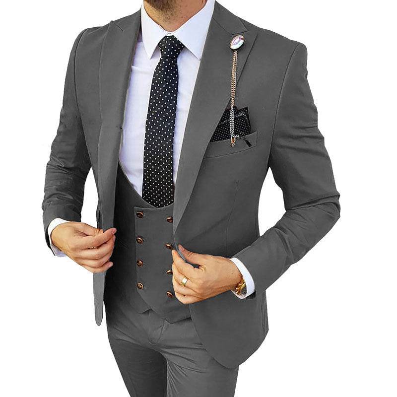Stylish Men's Three Piece Suit - Lightweight Cotton for Any Occasion - Buy Center