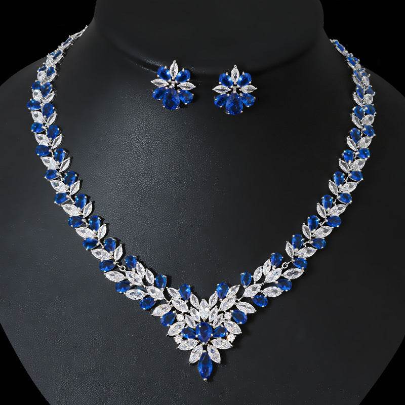 Buy Center Korean Bride Jewelry Set - Elegant Necklace & Earrings Collection - Buy Center