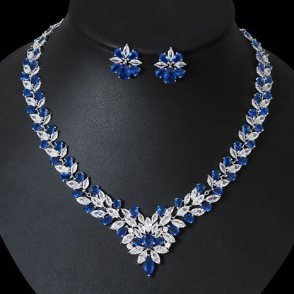 Buy Center Korean Bride Jewelry Set - Elegant Necklace & Earrings Collection - Buy Center