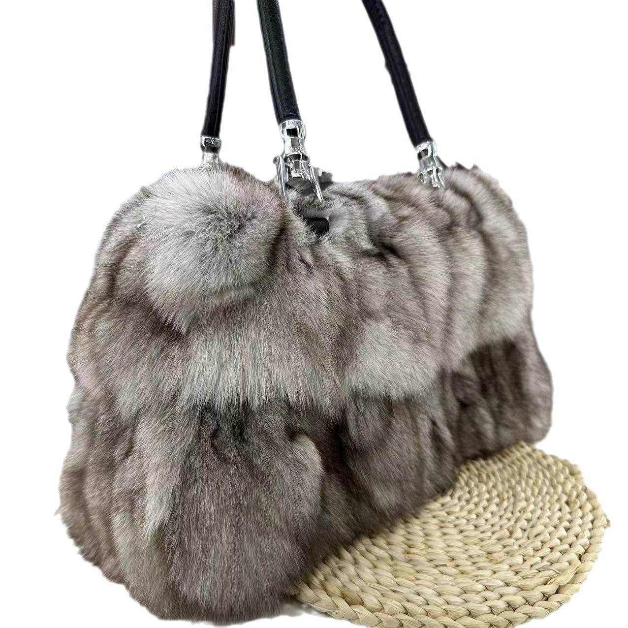 Buycenter Fox Fur Tote Bag for Women - Stylish Autumn & Winter Accessory - Buy Center