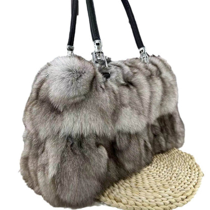 Buycenter Fox Fur Tote Bag for Women - Stylish Autumn & Winter Accessory - Buy Center