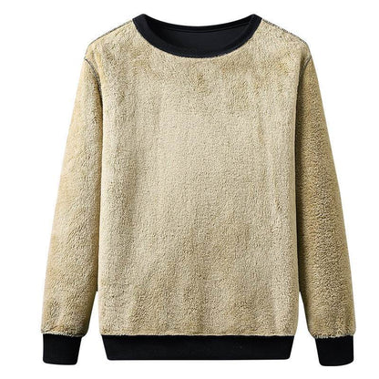 Plus Velvet Men's Casual Pajama Set - Stylish Lamb Velvet Comfort - Buy Center