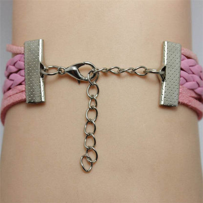 Alloy Love Double Heart-Shaped Woven Watch - Stylish Trendy Accessory - Buy Center