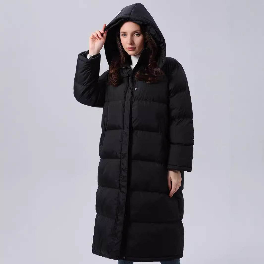 Women's Quilted Plaid Hooded Coat - Cotton-Padded, Slim Fit Style - Buy Center