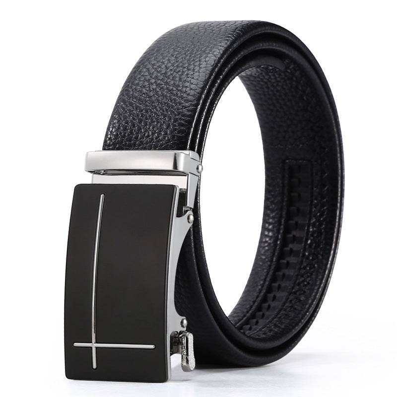 Men's Automatic Leather Buckle Belt - Premium Stylish Business Accessory - Buy Center