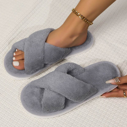 Women's Non-Slip Slippers - Trendy Plush Home Footwear for Comfort - Buy Center