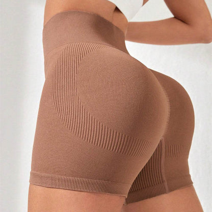 Buycenter High Waist Yoga Shorts - Peach Hip Lift Fitness for Women - Buy Center