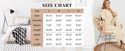 Buycenter New Knitting Suit - Short Sleeve Pullover & Wide Leg Pants - Buy Center