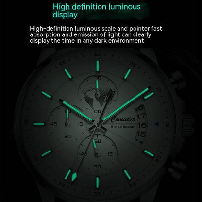 Buycenter Full-Automatic Waterproof Calendar Watch - Luminous Quartz Style - Buy Center