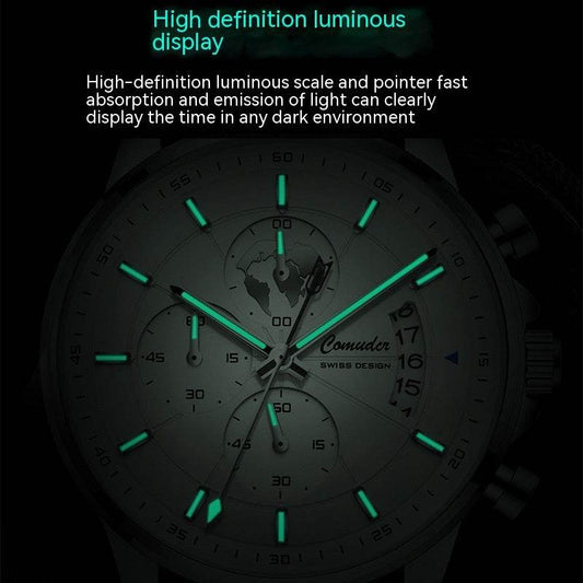 Buycenter Full-Automatic Waterproof Calendar Watch - Luminous Quartz Style - Buy Center
