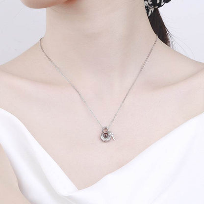 Buycenter Versatile Lock Necklace - Stylish Korean Geometric Design - Buy Center