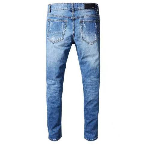 Men's Slim European Denim Trousers - Stylish Cotton Leisure Pants - Buy Center