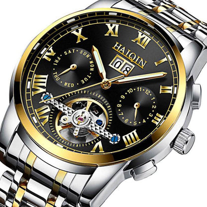 Men's Waterproof Luminous Tourbillon Watch - Stylish Mechanical Timepiece - Buy Center