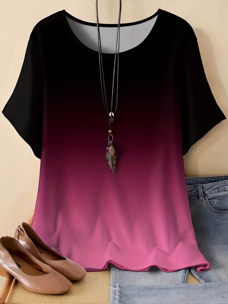 Ladies Casual Sports Loose Short Sleeve Top - Sizes XL to 6XL - Buy Center