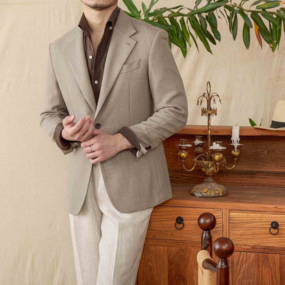 Casual Linen Half Lined Jacket for Men - Lightweight & Stylish Fit - Buy Center
