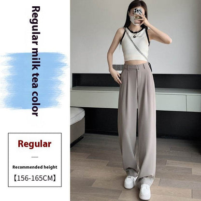 Buycenter Women's Wide-Leg Pants - High Waist Casual Drooping Style - Buy Center