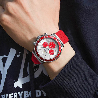 Buycenter Men's Sports Quartz Watch - Luminous Silicone Strap, Trendy Styles - Buy Center