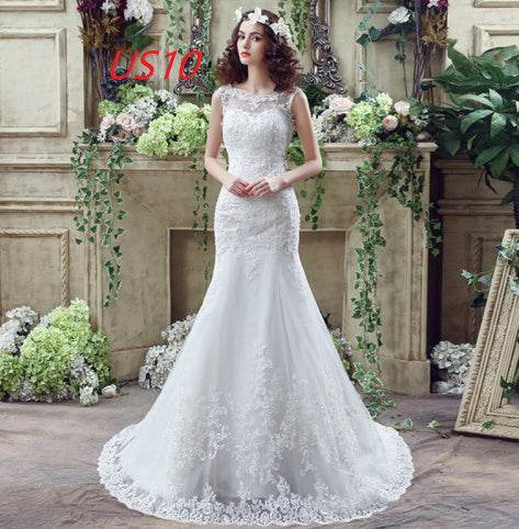 Buycenter Lace Mermaid Wedding Dress - Sexy Trailing Design for Brides - Buy Center